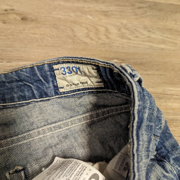 NWT, G-star 3301 raw, destroyed, boyfriend jeans 25 x 32 relaxed fit - Picture 7 of 12